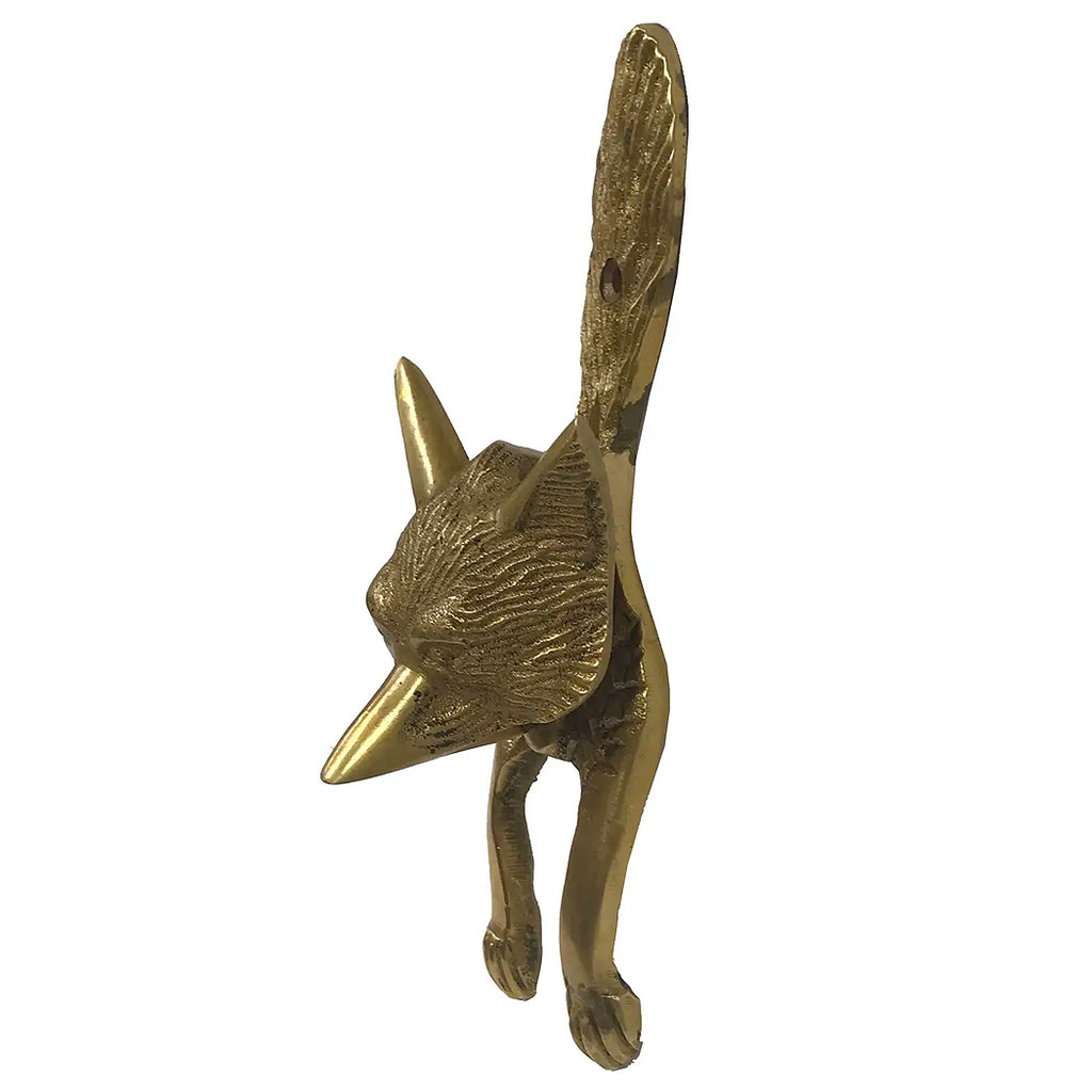 Vintage Solid Brass Fox buy Door Knocker