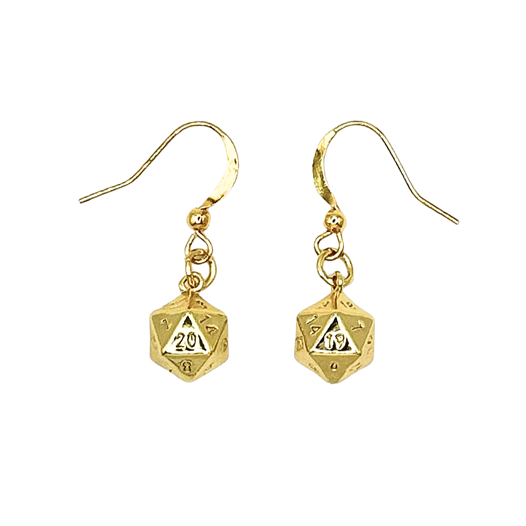 Roll the Dice D20 Earrings