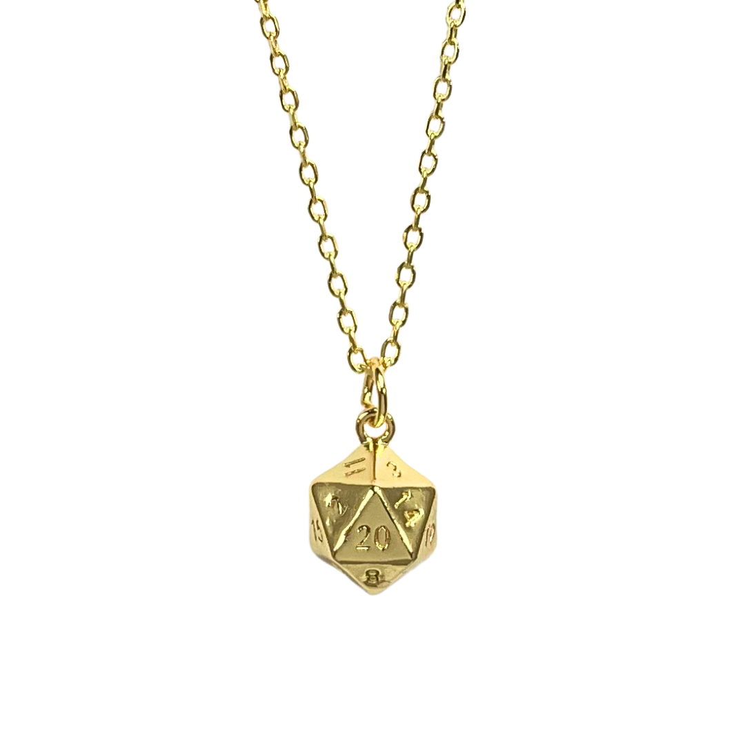 Gold Plated D20 Necklace