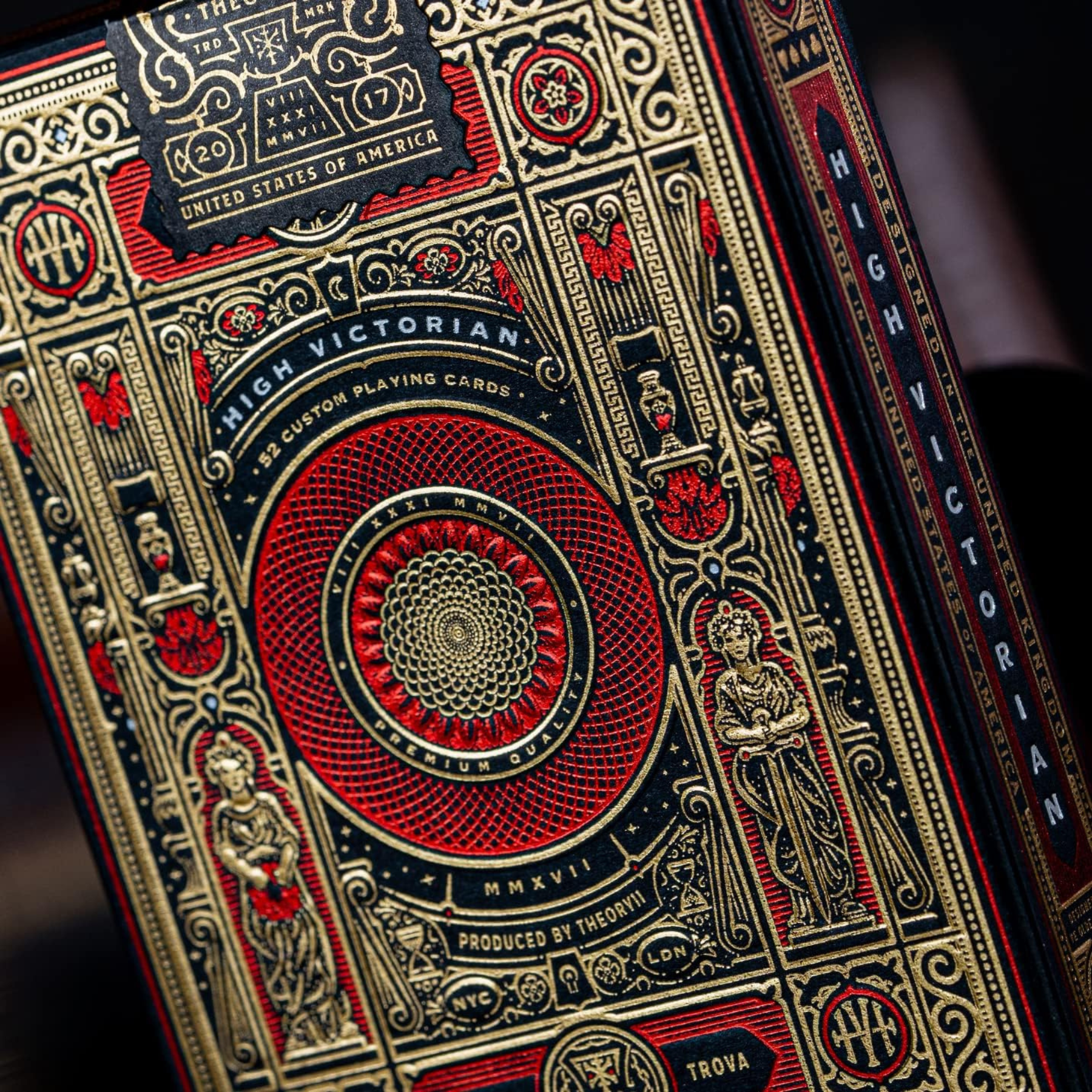 High Victorian Playing Cards - Red