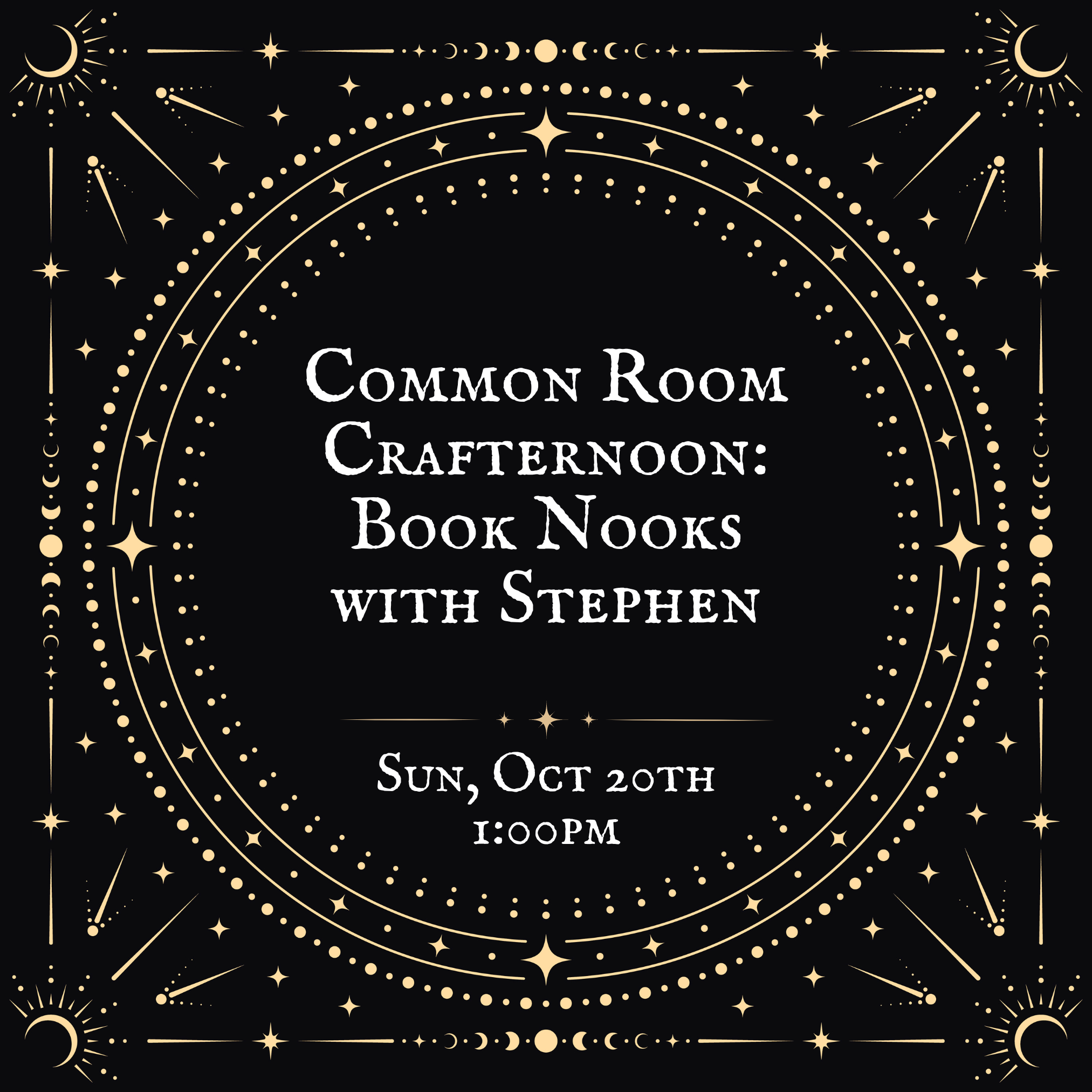 Curiosa Common Room Crafternoon: Book Nooks - Oct. 20th