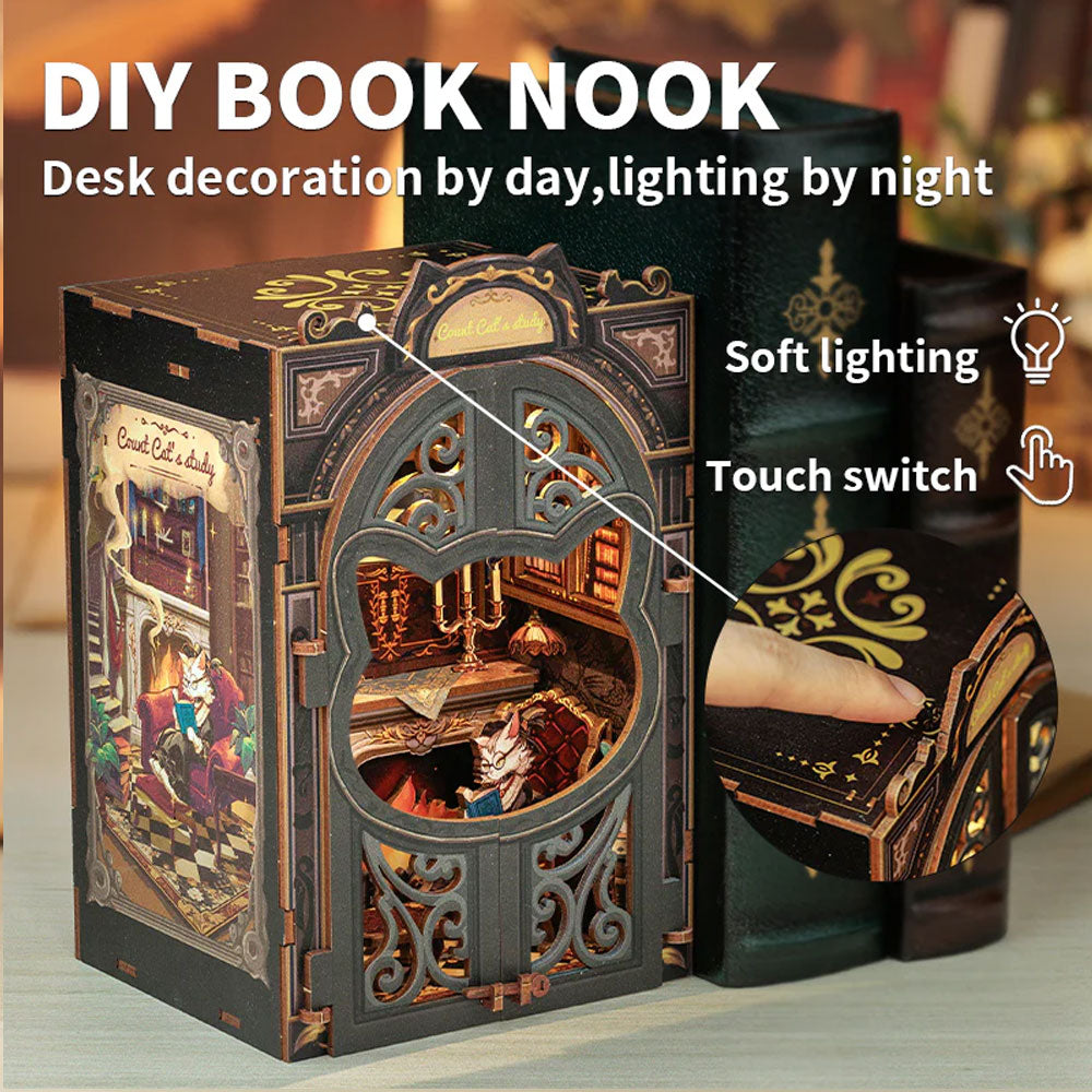 Count Cat's Study DIY Book Nook Kit