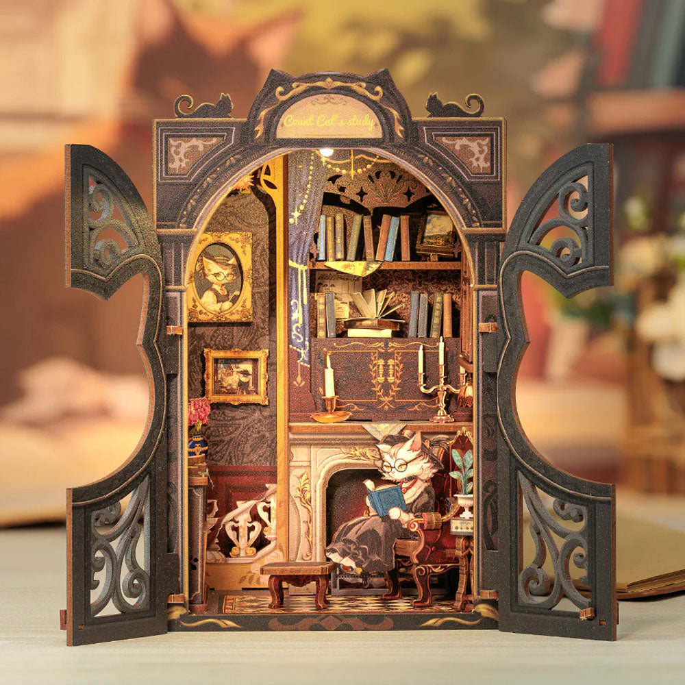 Count Cat's Study DIY Book Nook Kit