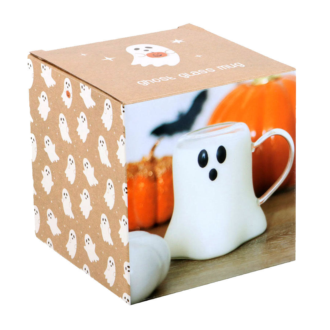 Ghost Shaped Glass Halloween Mug