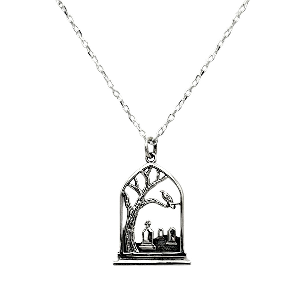 Graveyard Shadows Sterling Silver Necklace