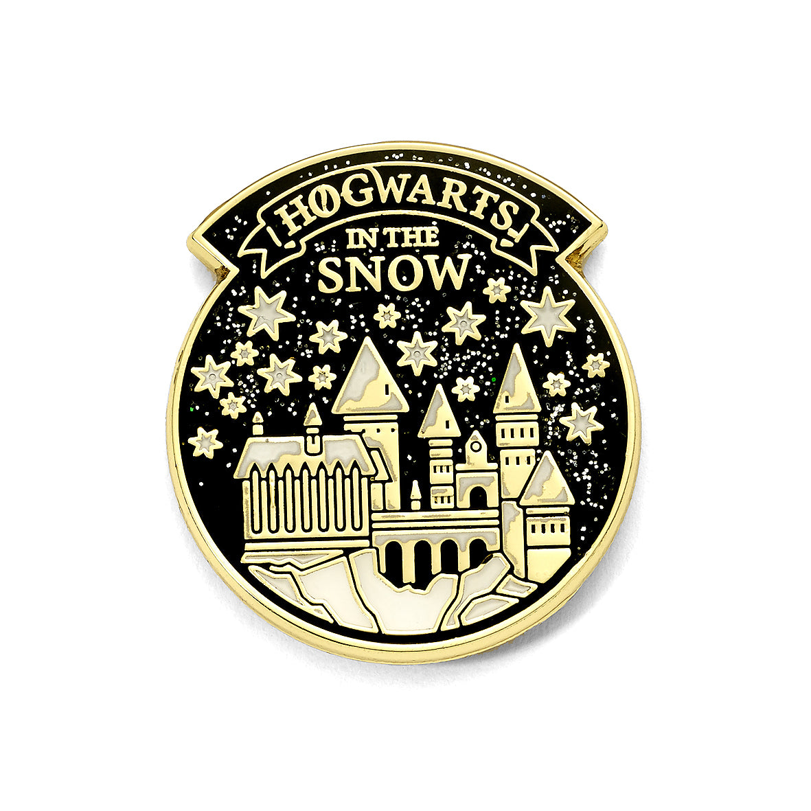 Hogwarts in the Snow Christmas Card with Pin