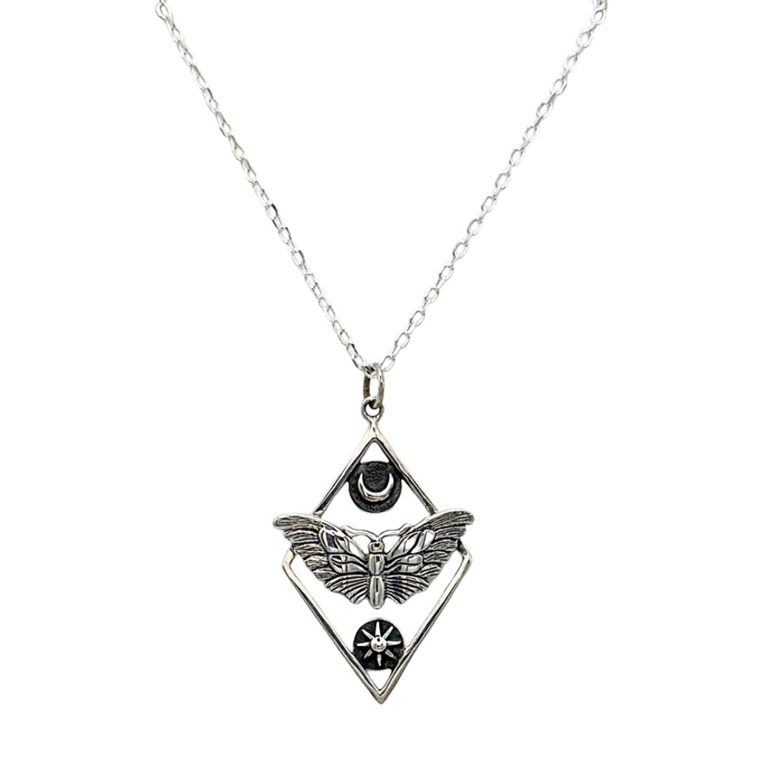 Mystic Moth Sterling Silver Necklace