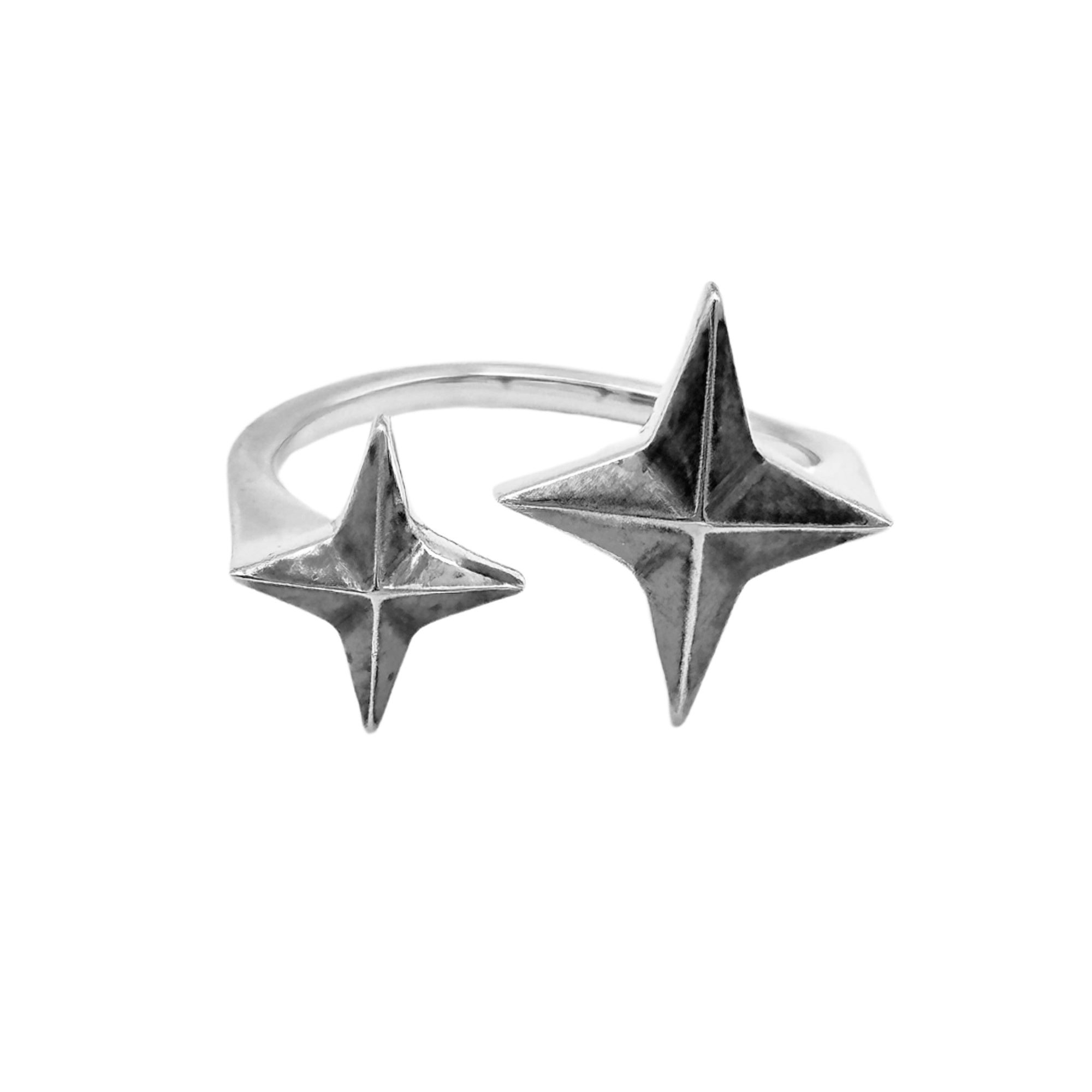 Sterling Silver Adjustable North Star Ring