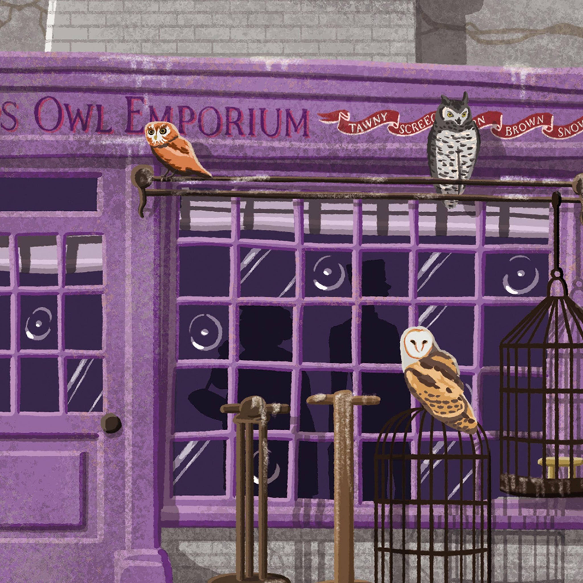 Spellbinding Shops: Eeylops Owl Emporium Art Print