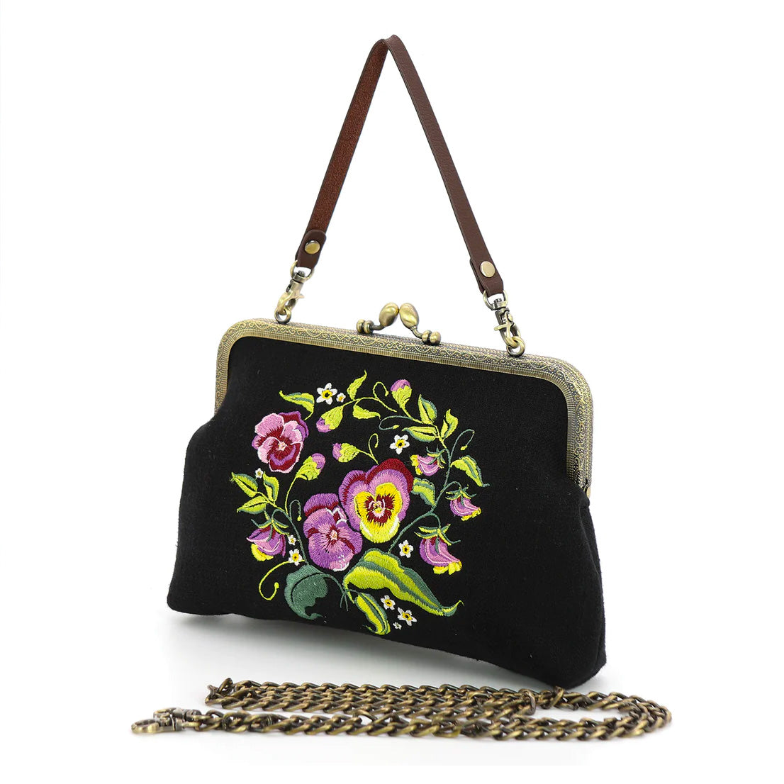 Pansy Kiss Clasp Purse