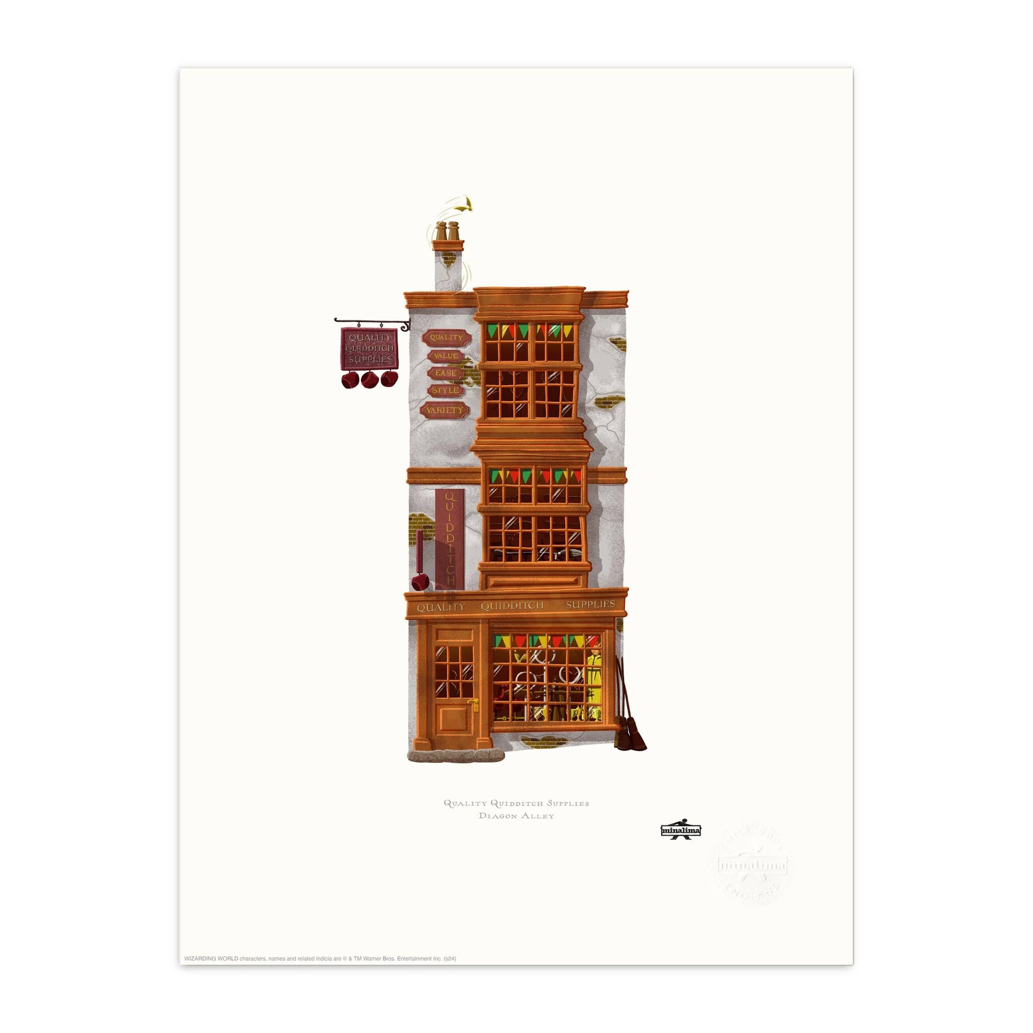 Spellbinding Shops: Quality Quidditch Supplies Art Print