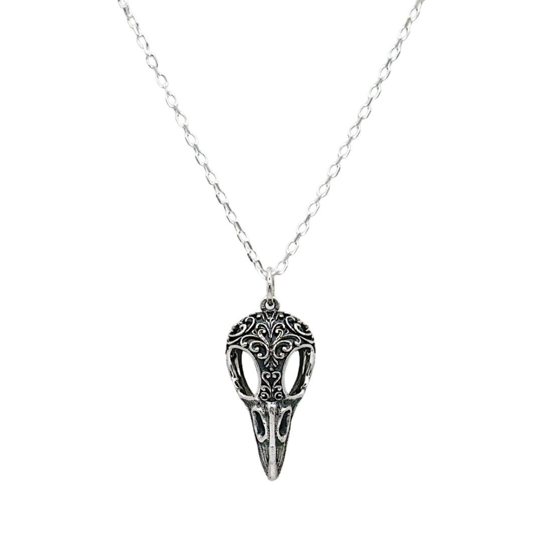 Raven's Elegy Sterling Silver Necklace