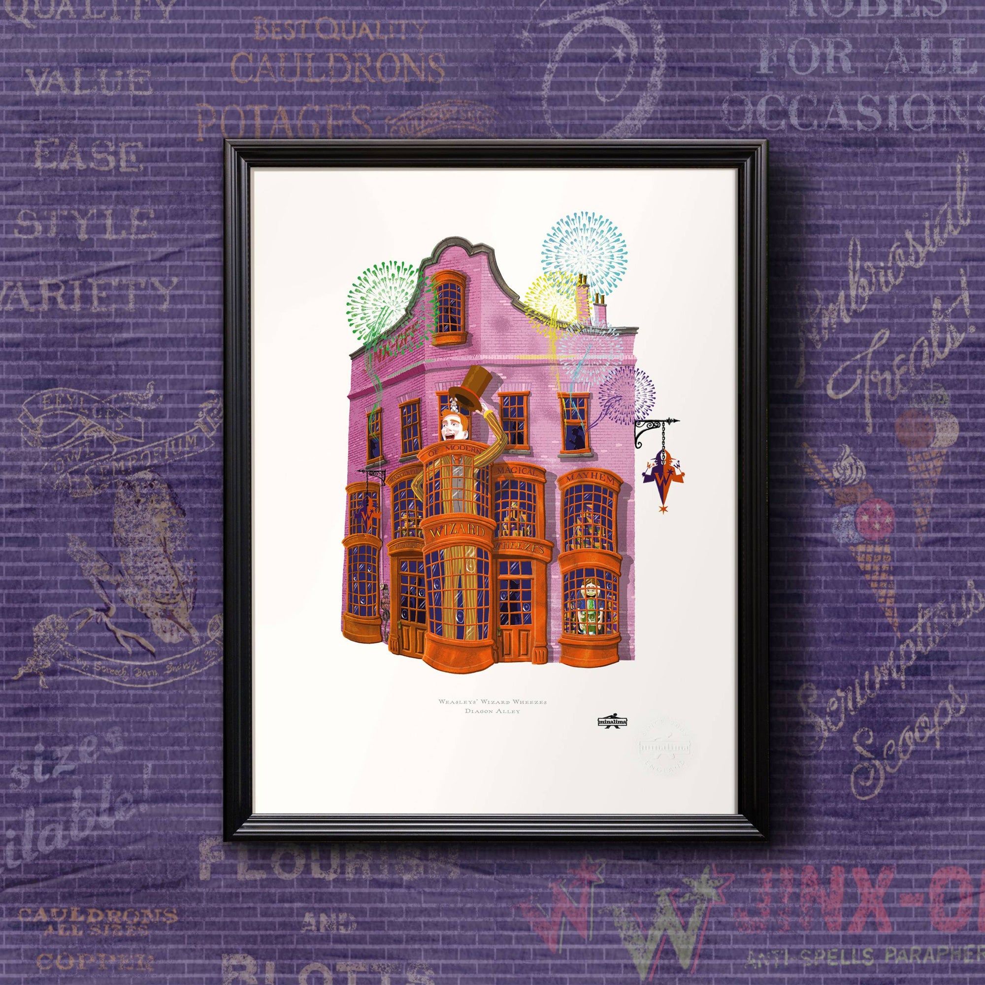 Spellbinding Shops: Weasleys Wizard Wheezes Art Print