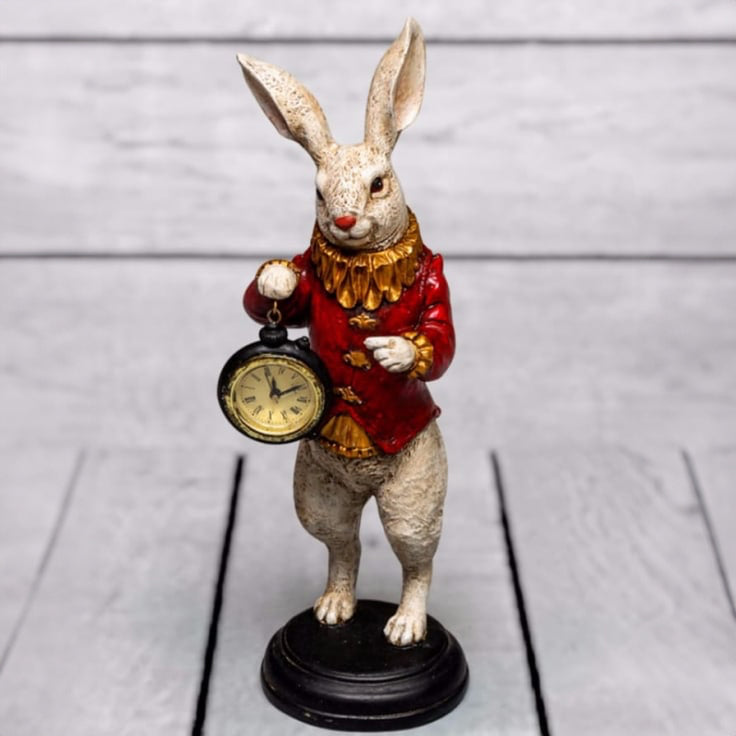 The White Rabbit Statue with Clock