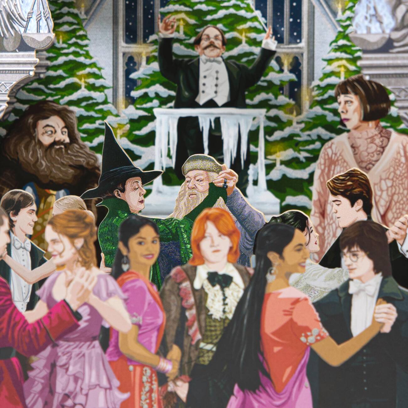 Yule Ball Champions Waltz 3D Notecard