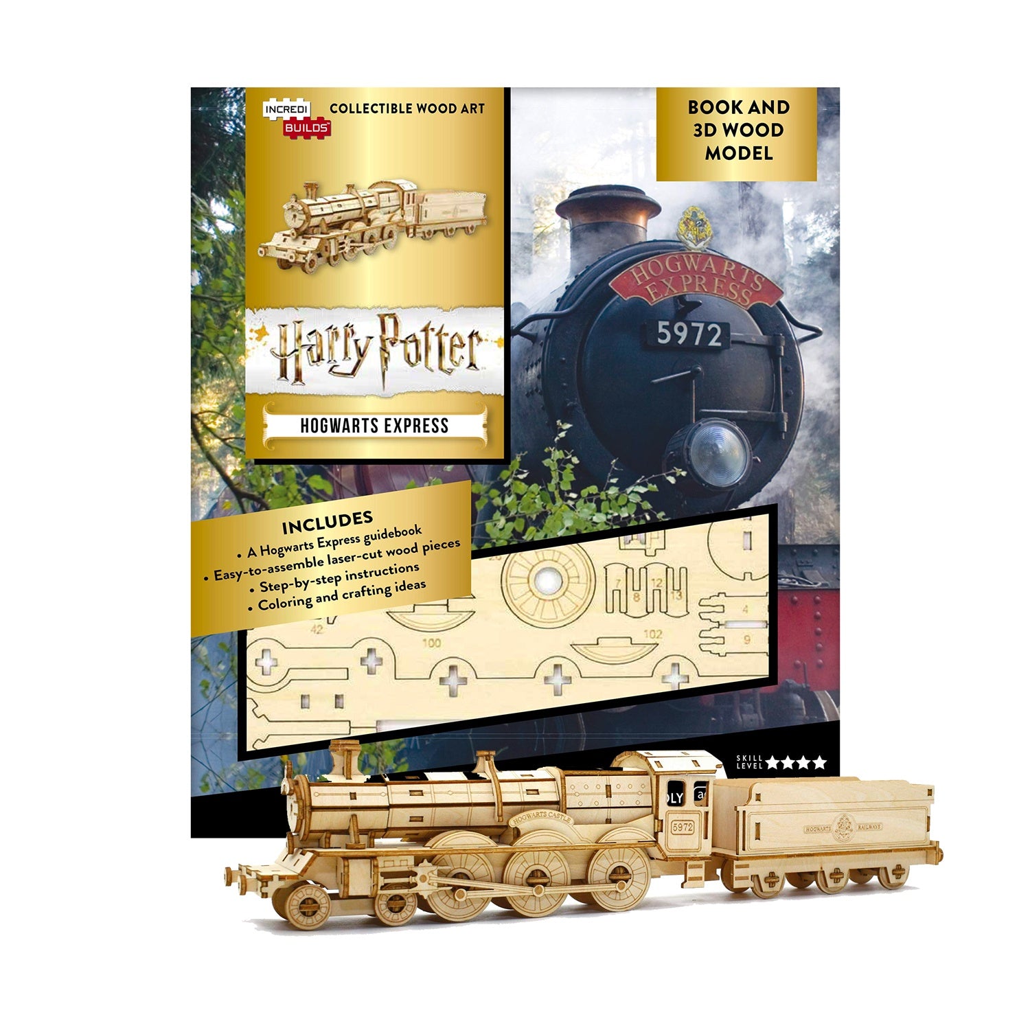 Incredibuilds: Hogwarts Express Book & 3D Wood Model