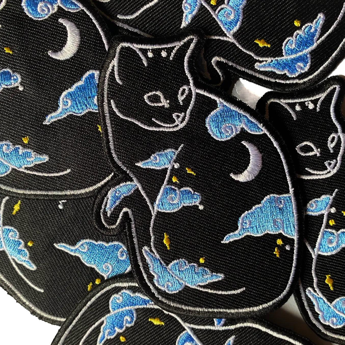 Night Sky Cat Iron-On Patch