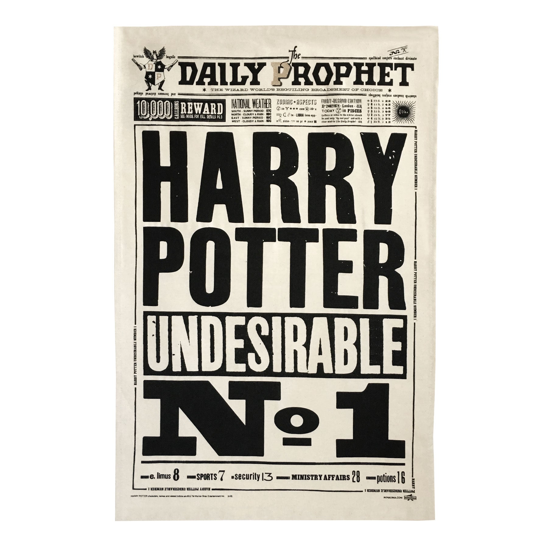 Harry Potter Undesirable No. 1 Tea Towel